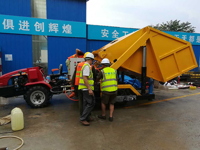 拖拉式噴漿車助力安徽池州基建，預(yù)拌混凝土應(yīng)用再添高效新選擇